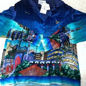Casablanca Brand Silk Button Up